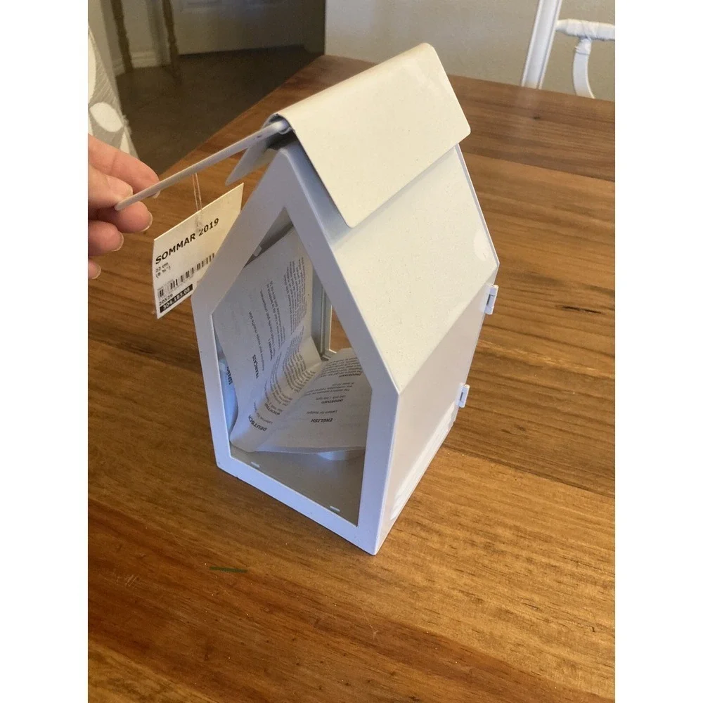 IKEA Sommar 2019 White Metal House‎ Tea Light Lantern 304.183.08 NEW